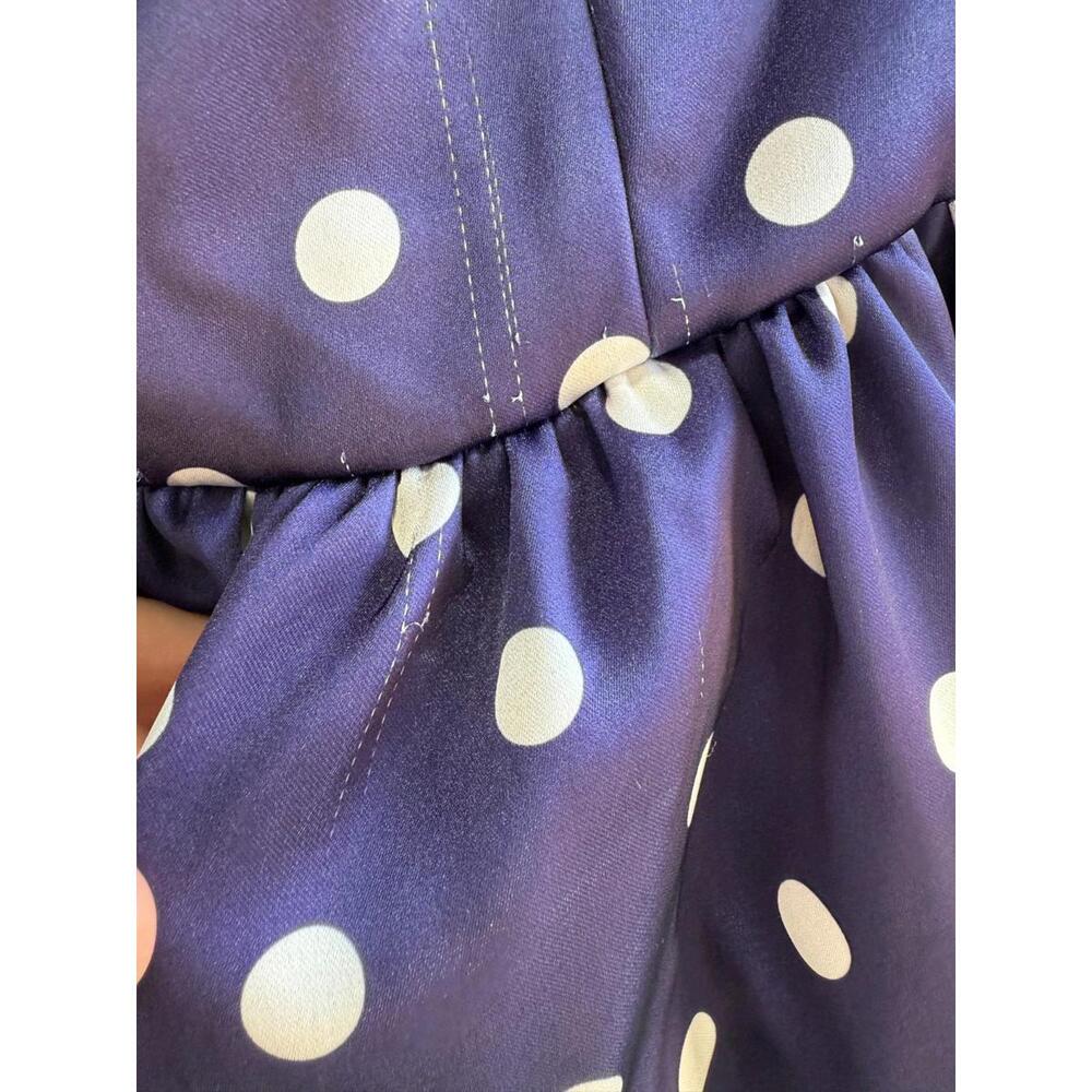 Self-Portrait Blue Polka Dot Midi Dress Size 2,  ($655 original retail) - Picture 8 of 13